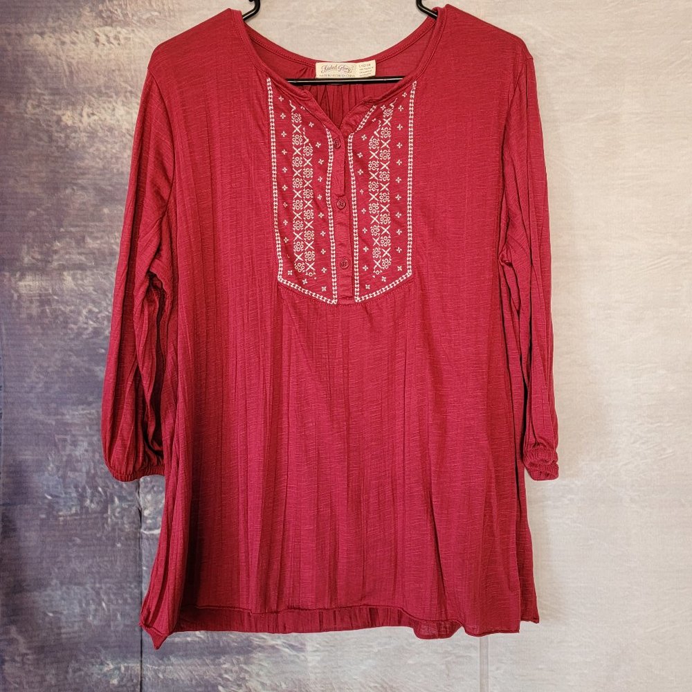 Maroon Boho Blouse Brand New Size Large